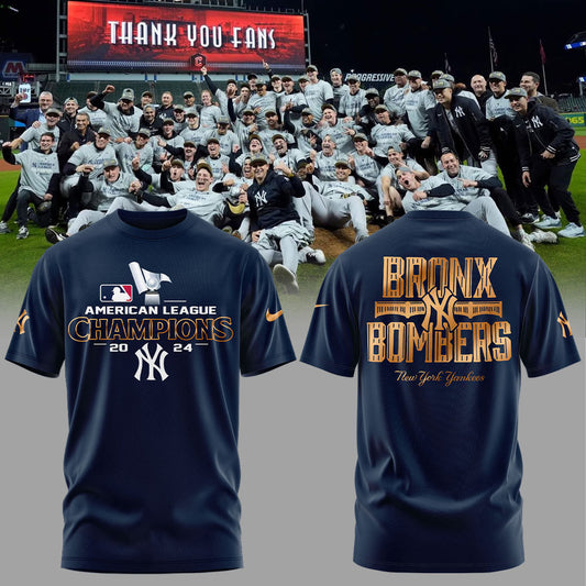 2024 Premium New York Yankees World Series Shirt - Limited Edition Yankees 2024 American League Champions - Golden Bronx Bombers Version