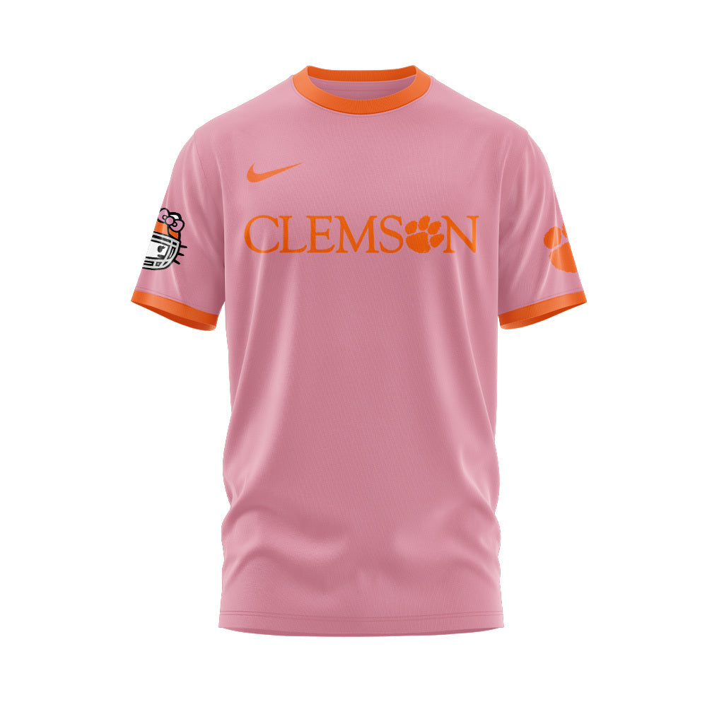 Premium Clemson Tigers Gear - Limited Edition Clemson x Hello Kitty  T-shirt+Pants+Cap Set 2024 - Unique Gift For Clemson Tigers Fan