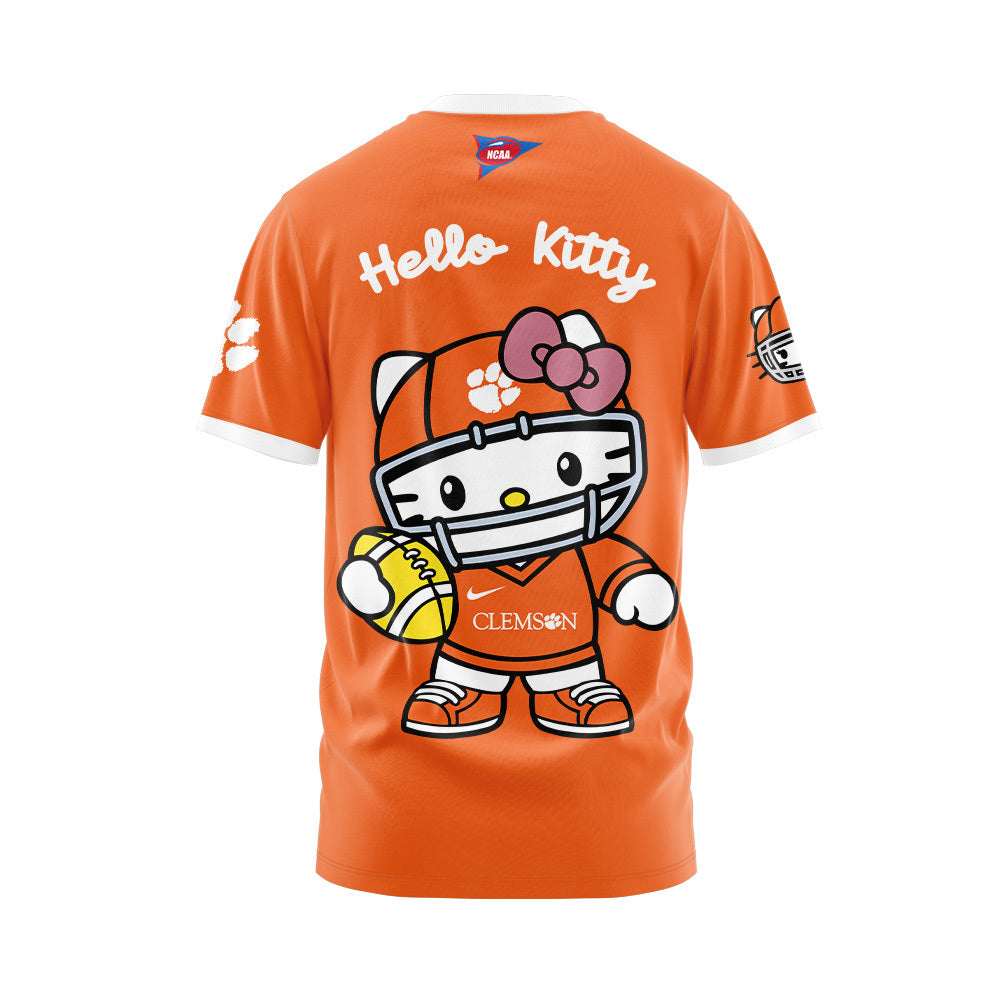 Premium Clemson Tigers Gear - Limited Edition Clemson x Hello Kitty T-shirt+Pants+Cap Set 2024 - Unique Gift For Clemson Tigers Fan