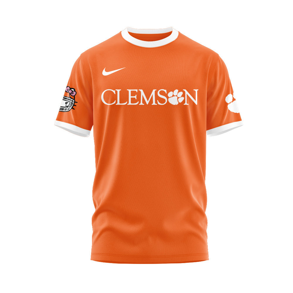 Premium Clemson Tigers Gear - Limited Edition Clemson x Hello Kitty T-shirt+Pants+Cap Set 2024 - Unique Gift For Clemson Tigers Fan