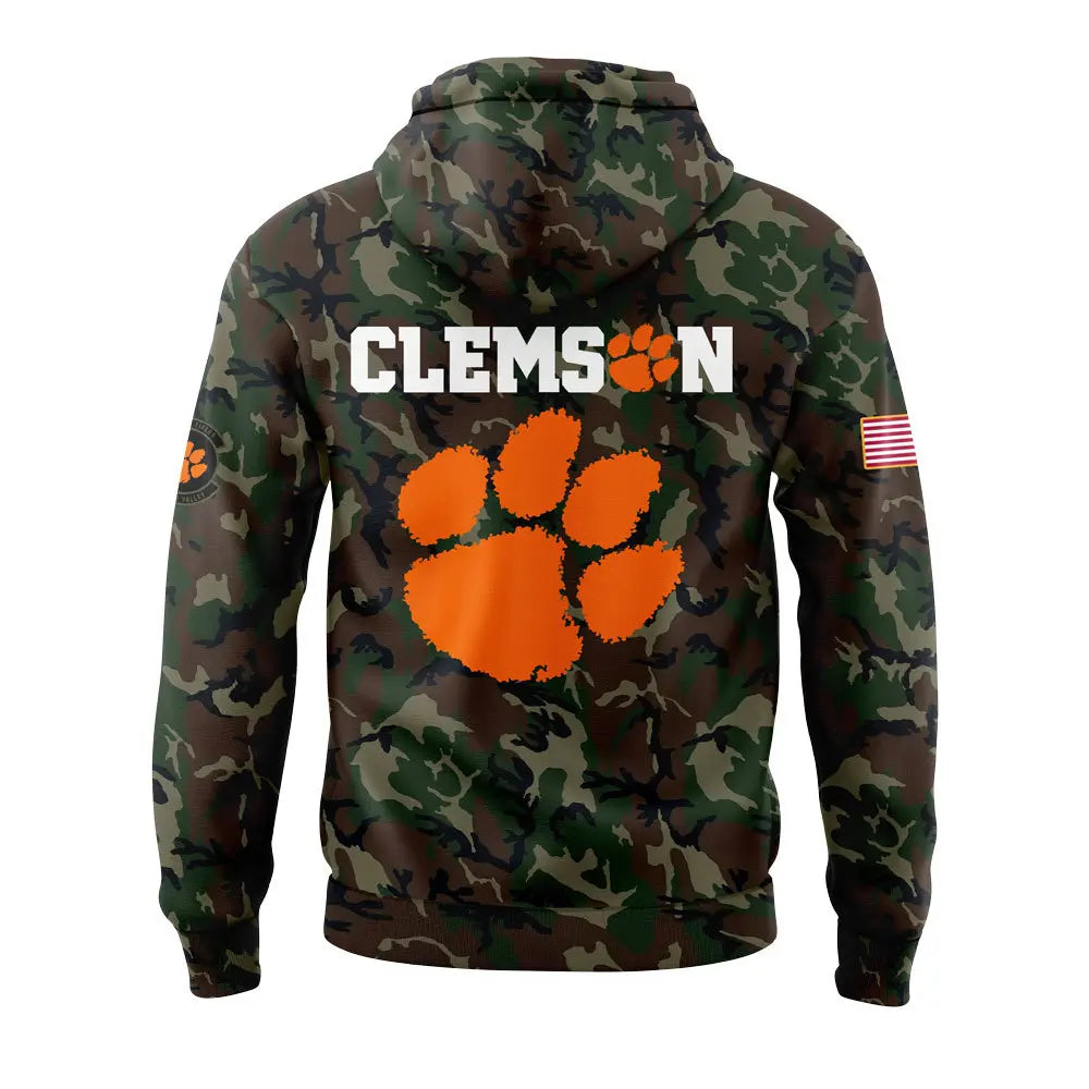 Premium Clemson Tigers Gear - Clemson Football Coach ''Dabo Swinney'' Camo Hoodie Set - Unique Gift For Clemson Tigers Fan