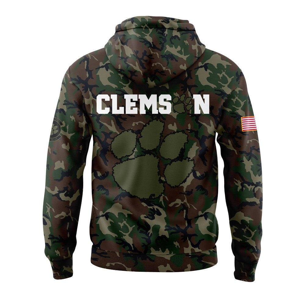 Premium Clemson Tigers Gear - Clemson Football Coach ''Dabo Swinney'' Camo V1 Hoodie Set - Unique Gift For Clemson Tigers Fan