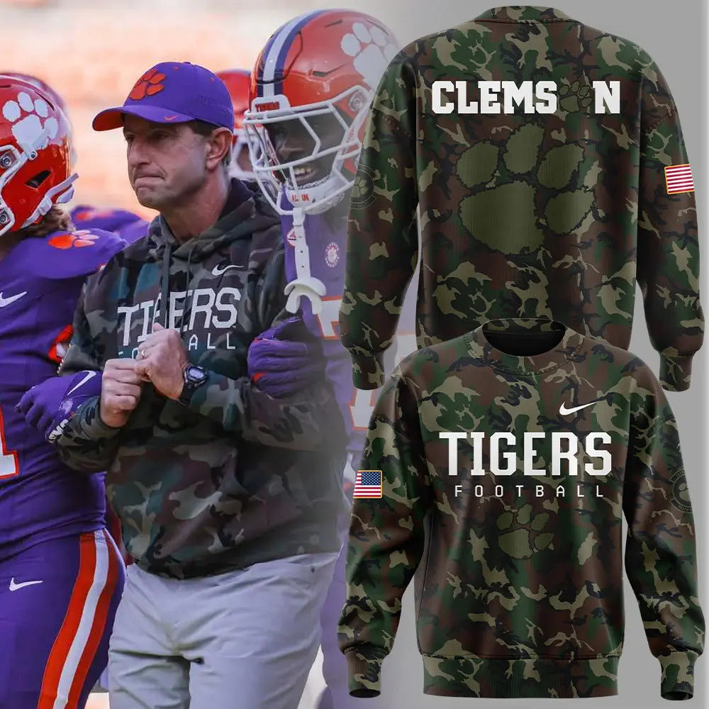 . Clemson Football Coach Nike ''Dabo Swinney'' Camo Sweatshirt+NT25112402ID10DS11