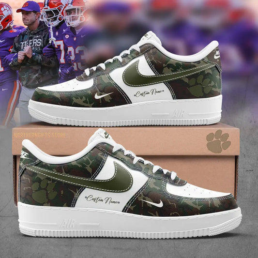 .Clemson Football Camo Custom Name For Fans Shoes+NT25112414ID10DS11