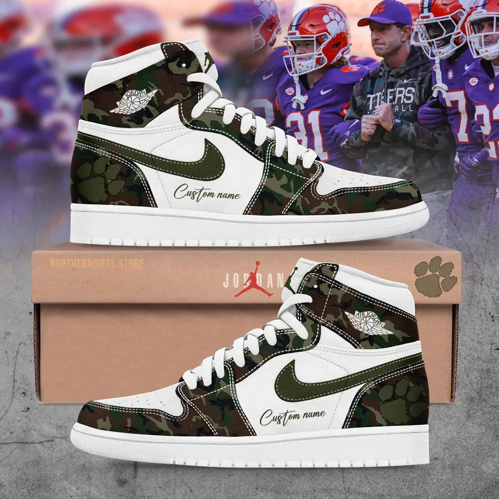 .Clemson Football Camo Custom Name For Fans Shoes +NT25112415ID10DS11