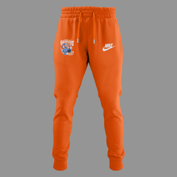 Denver Broncos 2025 Limited Throwback to 77′ Hoodie Blue Orange