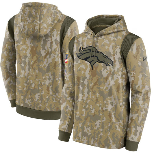 Denver Broncos Hoodie 2024 Season - Men’s Camo Broncos Salute To Service Therma Performance Pullover Hoodie Jogger & Cap Combo