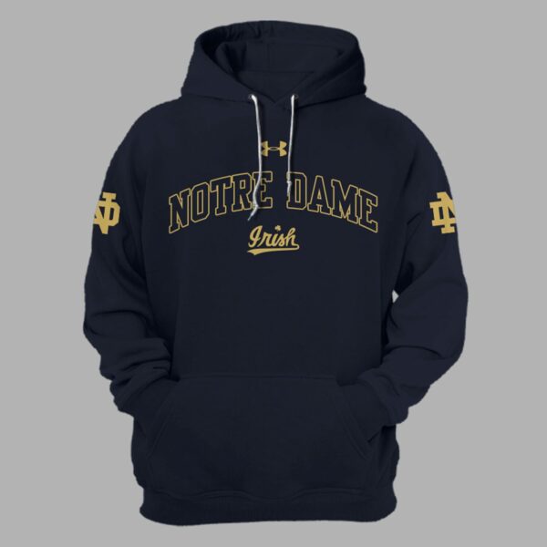 Premium Notre Dame Football Merch - Limited Edition Notre Dame Coach Marcus Freeman Navy/Gold Hoodie - Be Bold, Be Gold: Notre Dame Fan Wear!