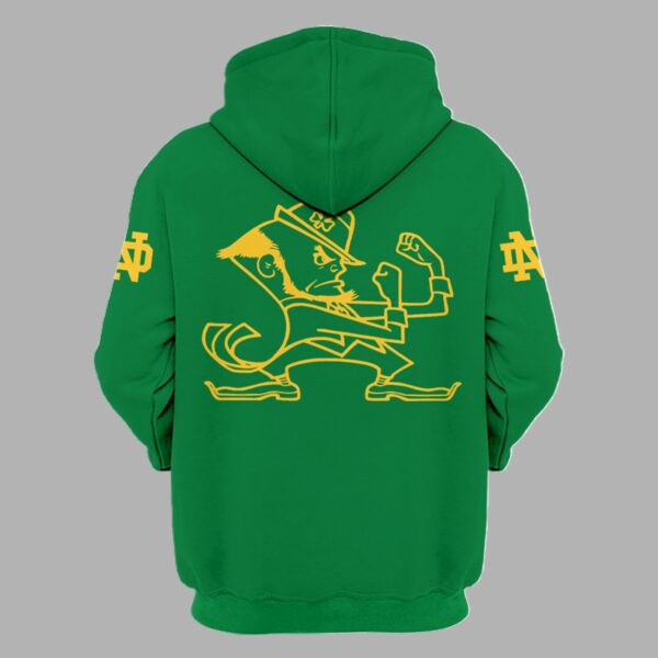 Premium Notre Dame Football Merch - Limited Edition Notre Dame Coach Marcus Freeman Green/Gold Hoodie - Be Bold, Be Gold: Notre Dame Fan Wear!