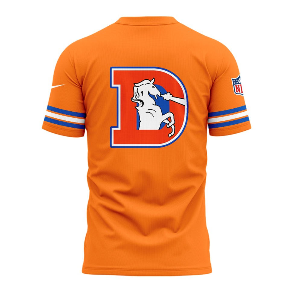 2024 Premium Denver Broncos 3D T Shirt - Throwback 1977 Orange Crush Limited T-Shirt Jogger & Cap Combo V3