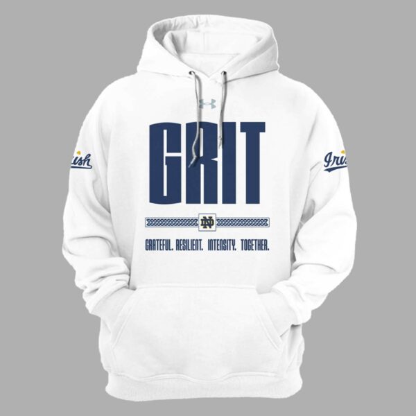 Premium Notre Dame Football Merch - Limited Edition Notre Dame Coach Marcus Freeman GOLD N’ GRITTY Hoodie - Be Bold, Be Gold: Notre Dame Fan Wear!