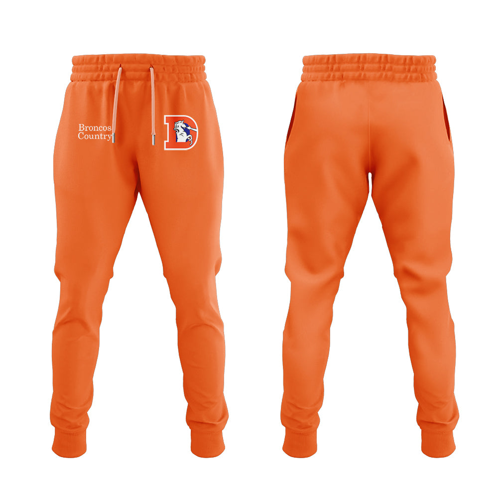 Denver Broncos Hoodie 2024 Season - Limited Throwback To 77 Orange Hoodie Jogger & Cap Combo V2