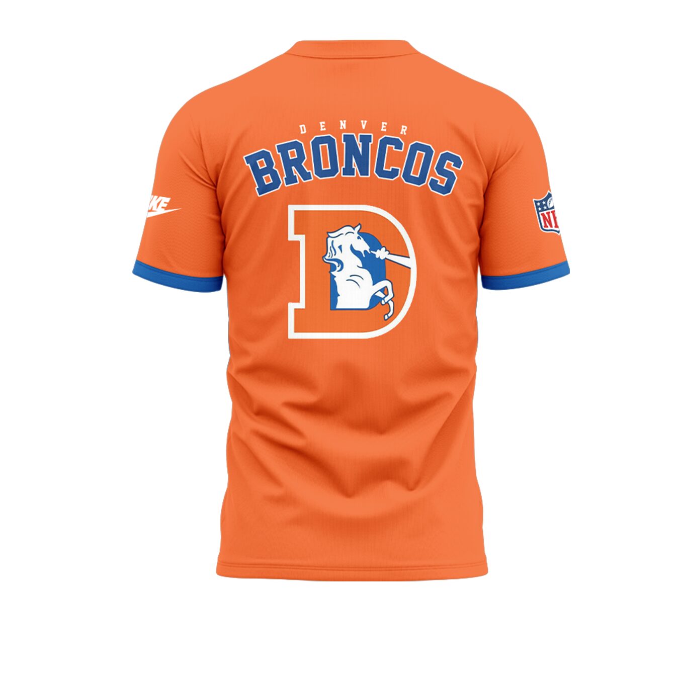 2024 Premium Denver Broncos 3D T Shirt - Limited Throwback To 77 Orange T Shirt Jogger & Cap Combo