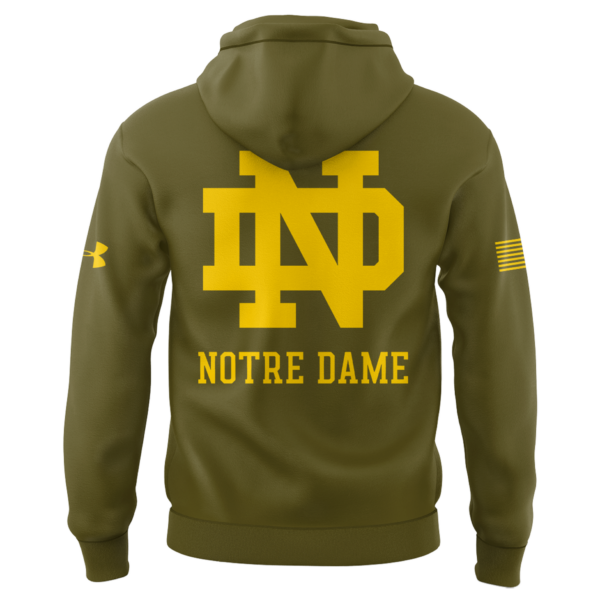 Premium Notre Dame Football Merch - Notre Dame 2025 Limited Edition Salute to Service Hoodie V1 - Be Bold, Be Gold: Notre Dame Fan Wear!