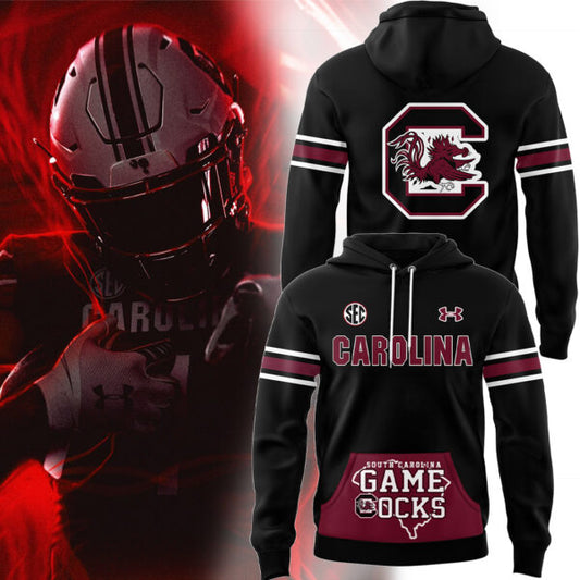 Premium South Carolina Gamecocks Gear - South Carolina Gamecocks 2025 All-Black Edition Pullover Hoodie