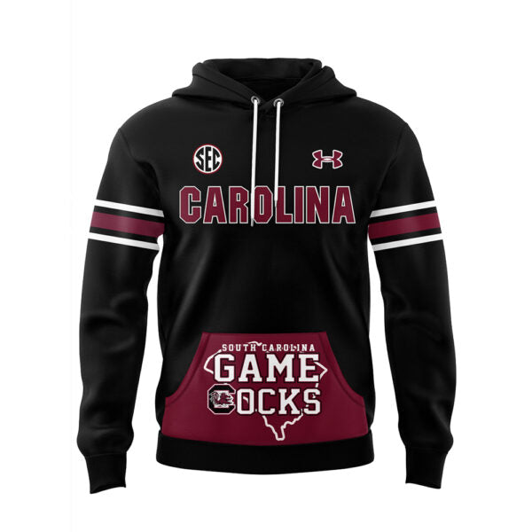 Premium South Carolina Gamecocks Gear - South Carolina Gamecocks 2025 All-Black Edition Pullover Hoodie