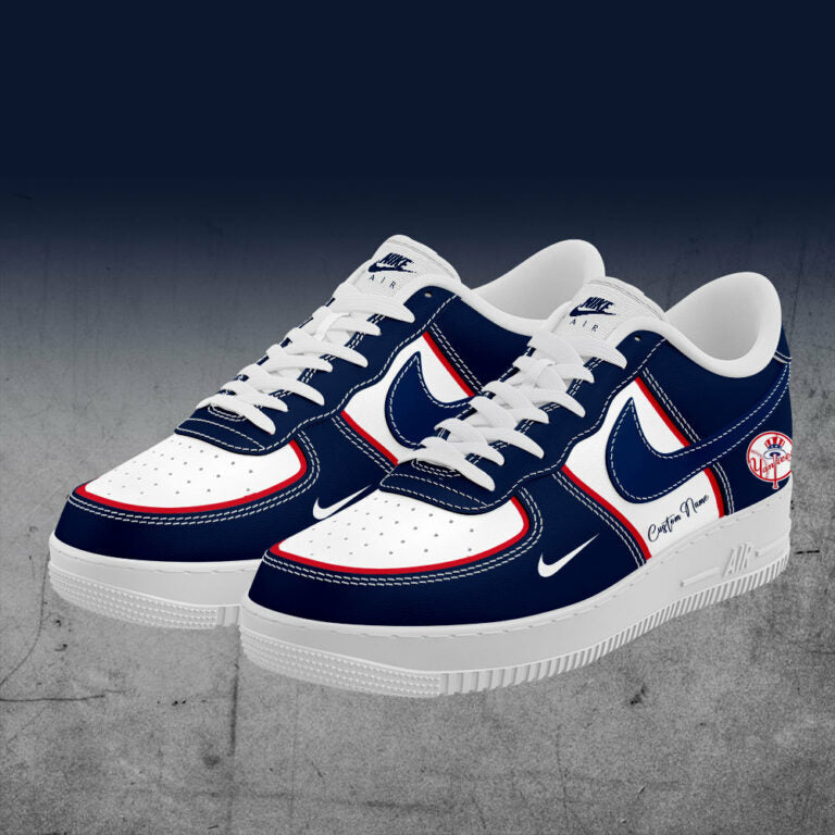 2024 Premium New York Yankees World Series Shoe - New York Yankees Custom Name For Fans Red AF1