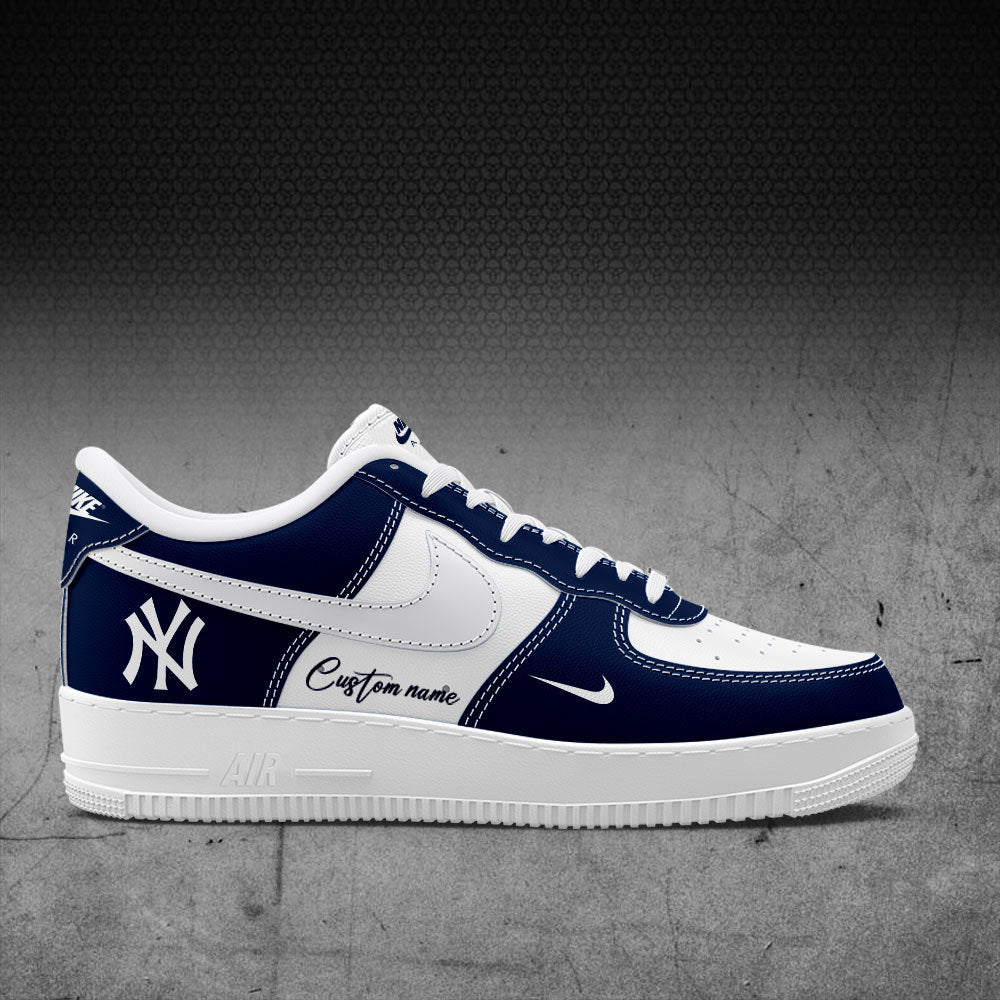 2024 Premium New York Yankees World Series Shoe - New York Yankees Custom Name For Fans Shoes - Navy & White Ver