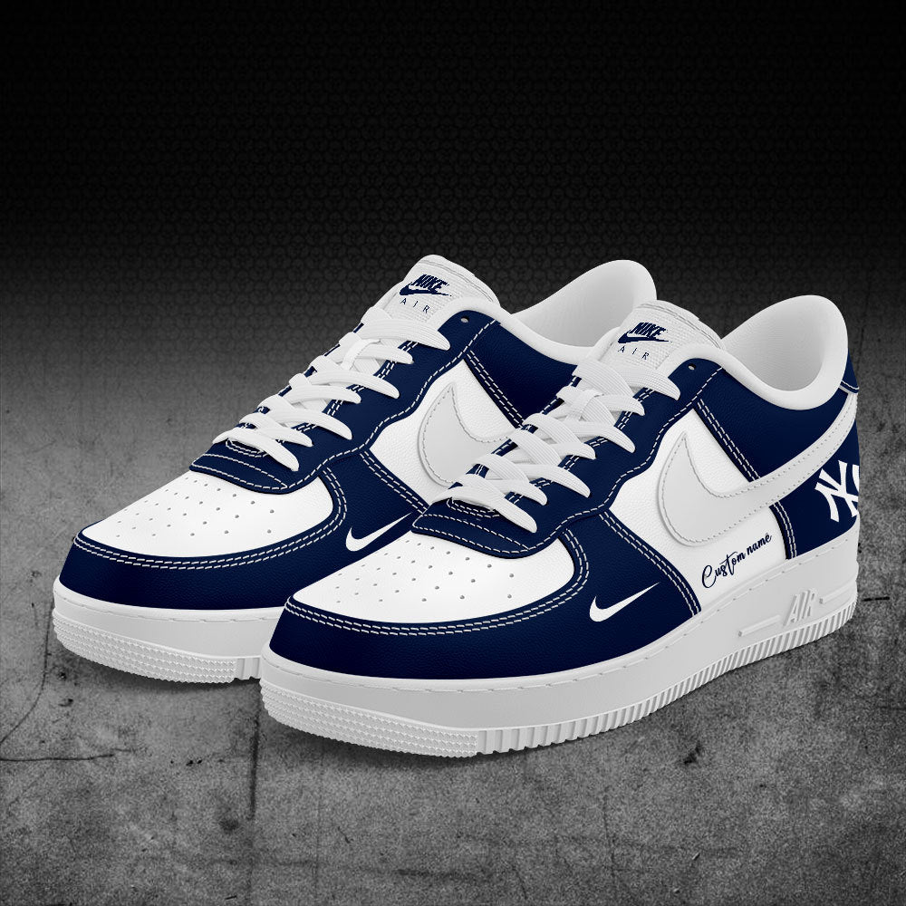 2024 Premium New York Yankees World Series Shoe - New York Yankees Custom Name For Fans Shoes - Navy & White Ver