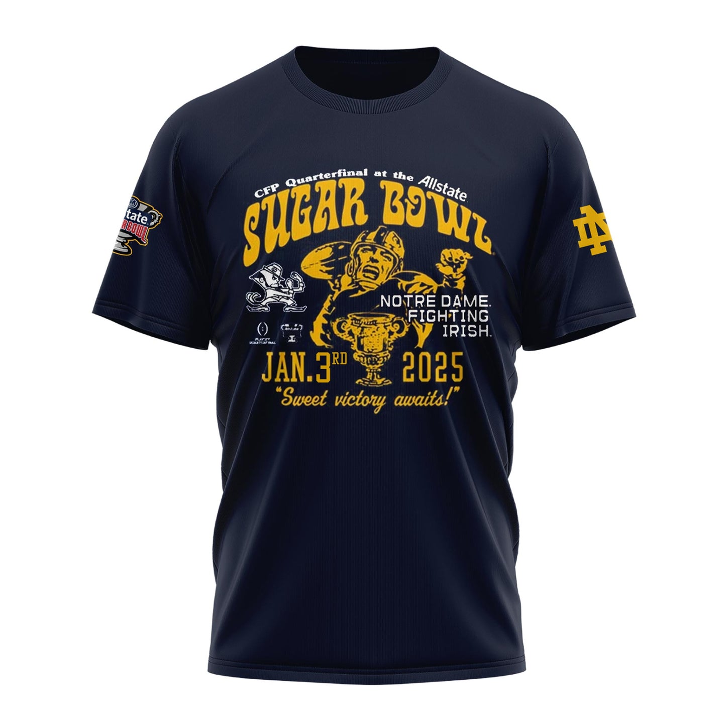 Notre Dame Fighting Irish College Football Playoff 2025 Sugar Bowl Champions T-Shirt