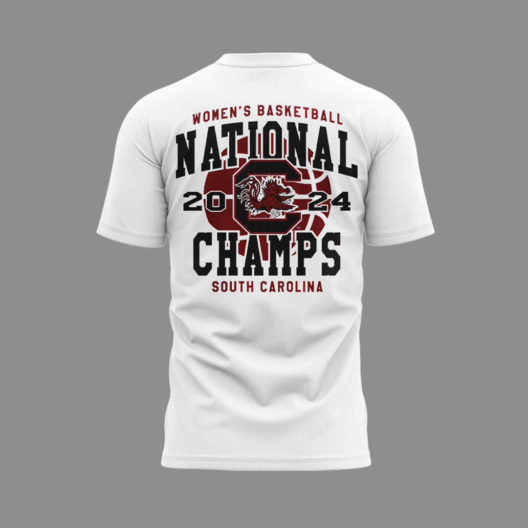 Premium South Carolina Gamecocks Gear - 2024 Womens Basketball National Championship Team T-Shirt