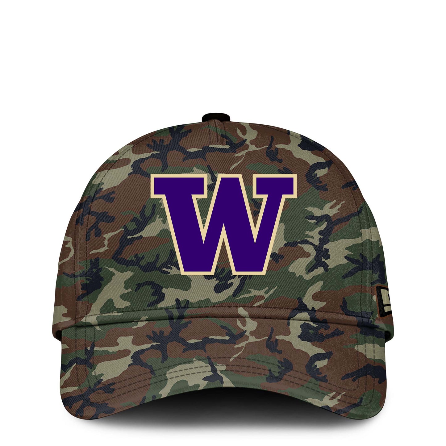 Premium NCAA Camo Gear - Washington Huskies Football 2025 Military Appreciation Club Hoodie