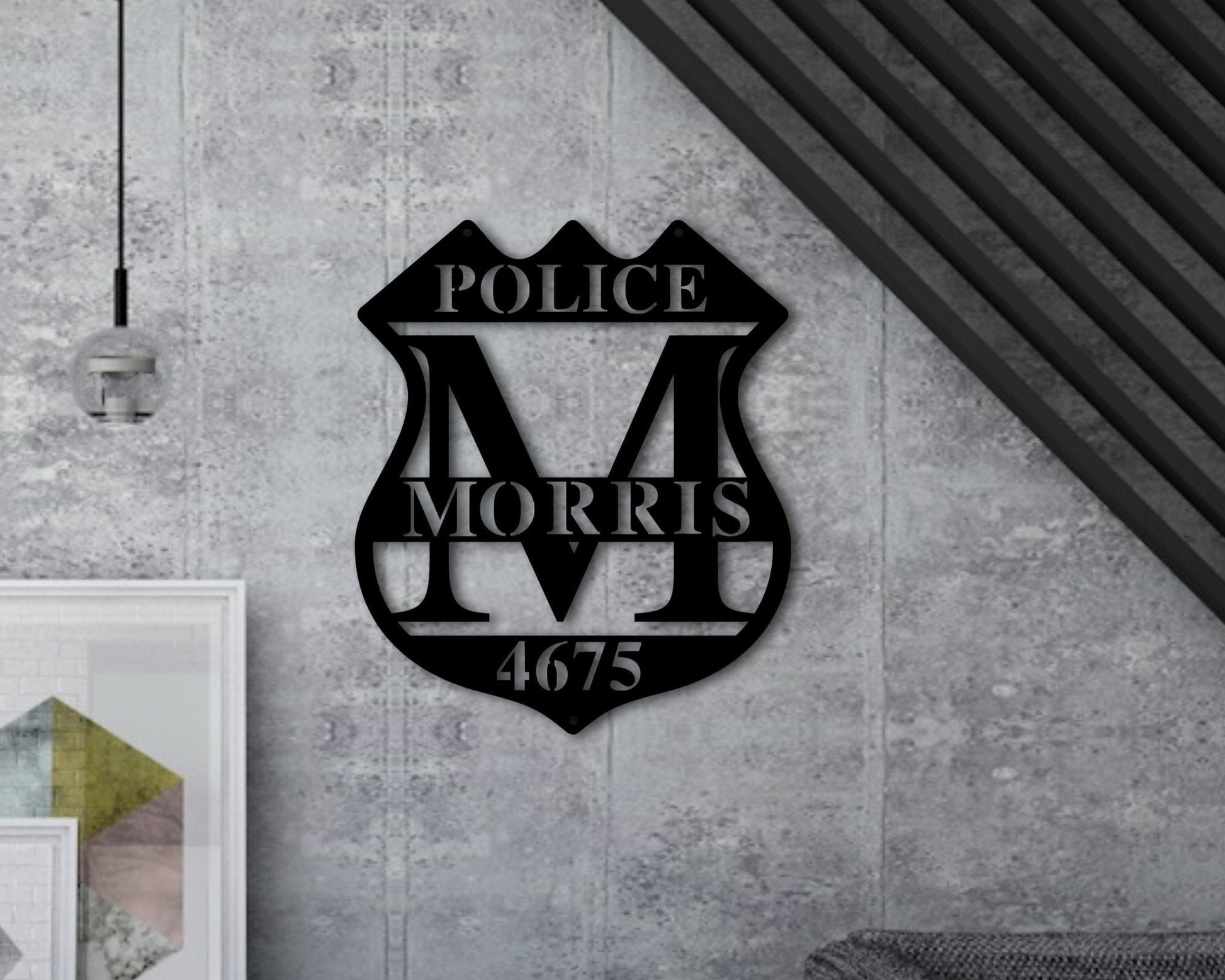 Personalized Police Sign for Home, Metal Wall Art, Police Officer Gifts for Men, Police Gifts, Metal Sign Police Badge, Fathers Day Gift