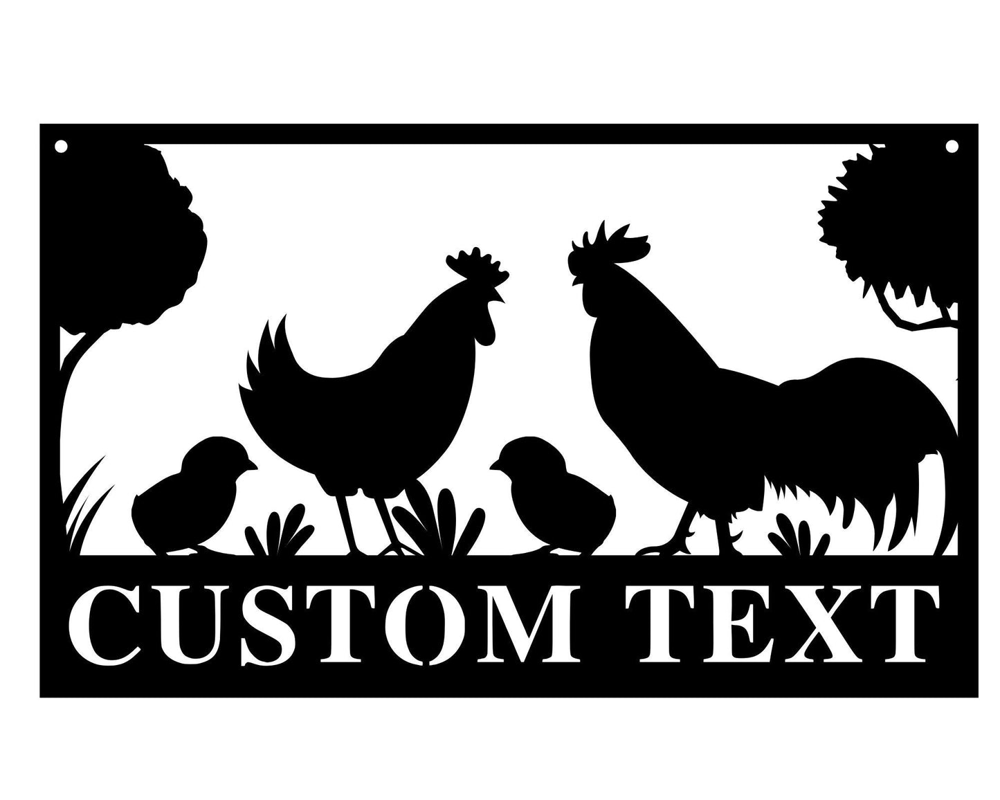 Custom Metal Chicken Sign, Chick Coop Metal Sign, Funny Chicken Coop Signs, Personalized Chicken Farm Sign Metal, Chicken Name Sign