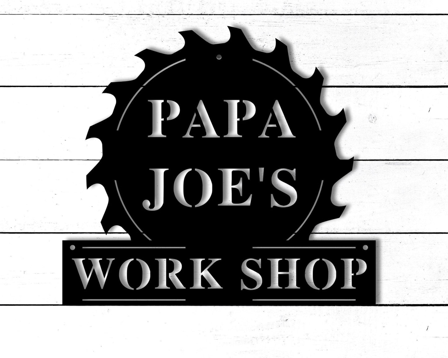 Custom Workshop Sign Metal, Personalized Fathers Day Gift for Dad, Garage Sign, Mancave Sign,Metal Sign for Garage,Personalized Sign for Dad