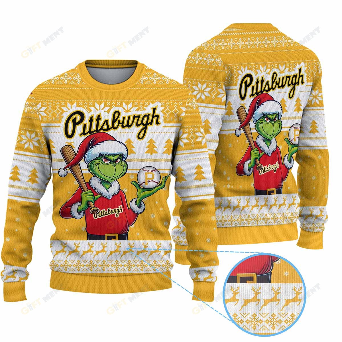 Premium Ugly Chritsmas Sweater For Fan Pittsburgh Pirates Ugly Sweater  - 2024 Unique Ugly Xmas Jumper