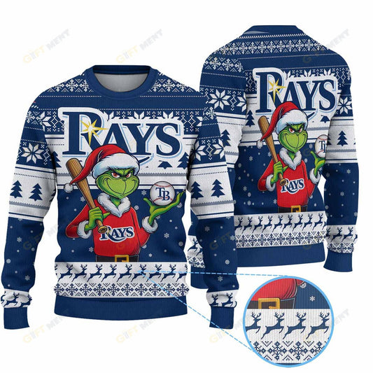 Premium Ugly Chritsmas Sweater For Fan Tampa Bay Rays Ugly Sweater  - 2024 Unique Ugly Xmas Jumper