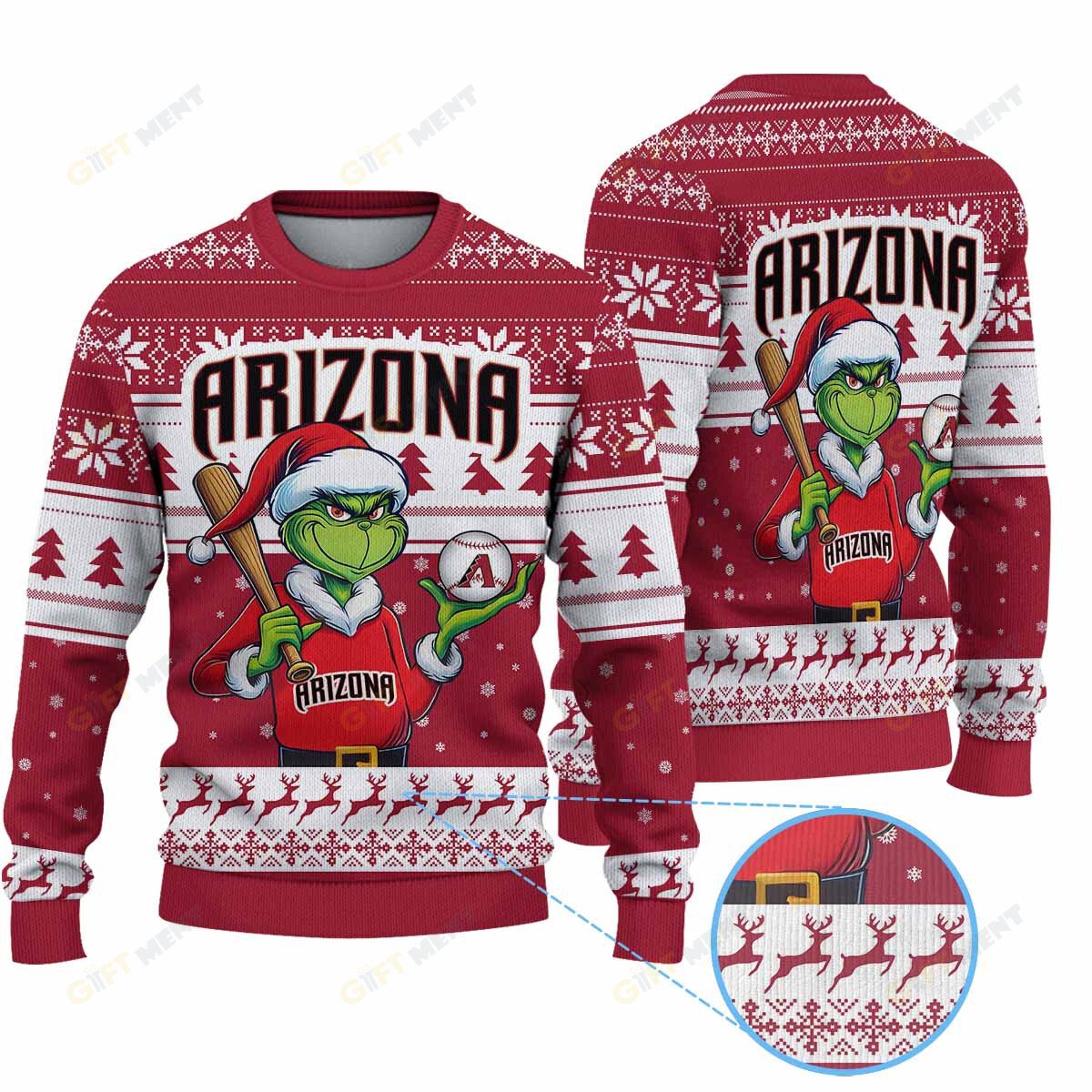 Premium Ugly Chritsmas Sweater For Fan Arizona Diamondbacks Ugly Sweater  - 2024 Unique Ugly Xmas Jumper