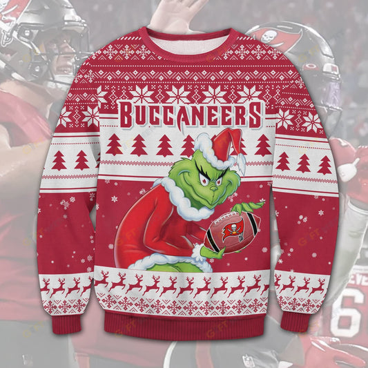 Premium Ugly Chritsmas Sweater For Fan Tampa Bay Buccaneers Grinch Ugly Sweater  - 2024 Unique Ugly Xmas Jumper