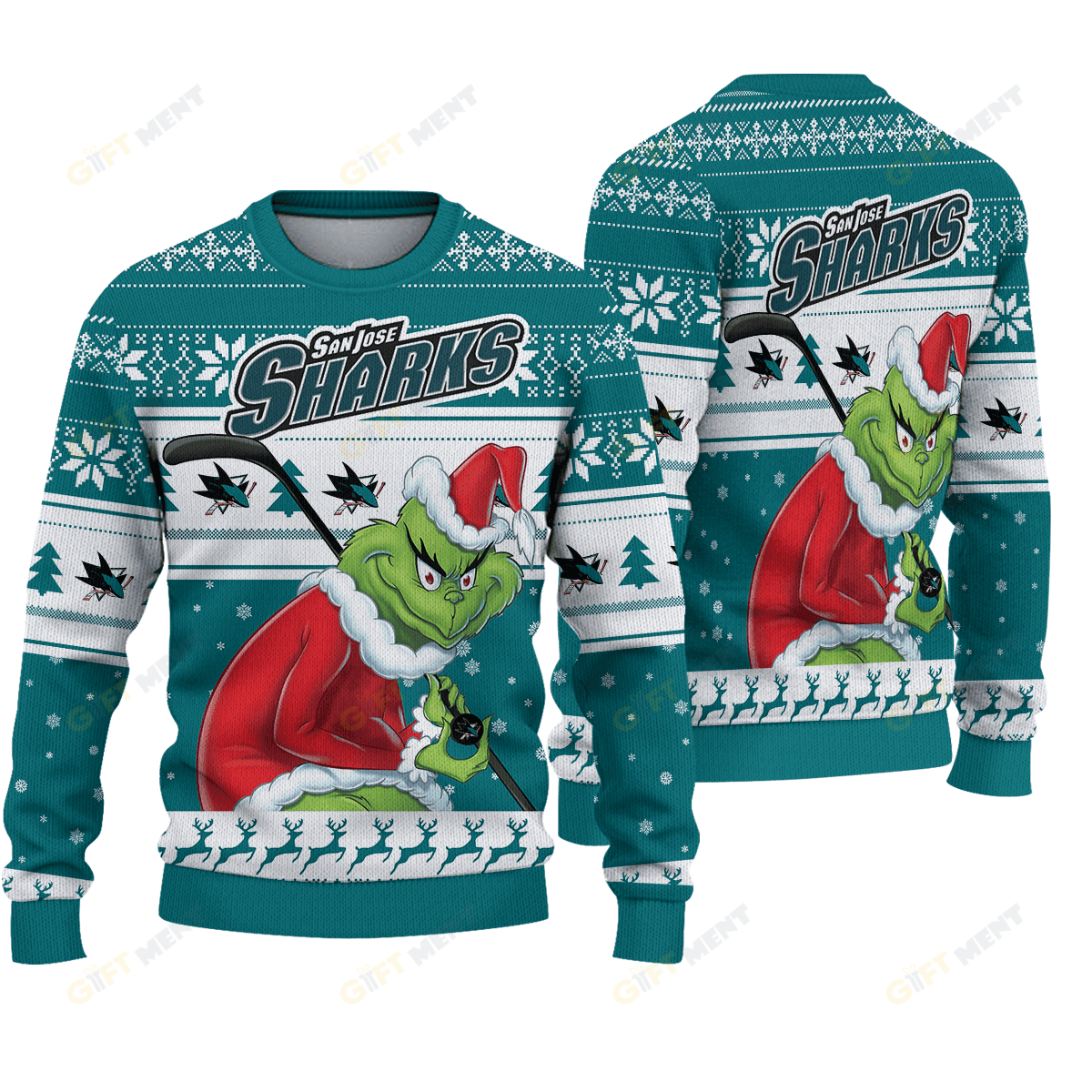 Premium Ugly Chritsmas Sweater For Fan San Jose Sharks Ugly Sweater  - 2024 Unique Ugly Xmas Jumper