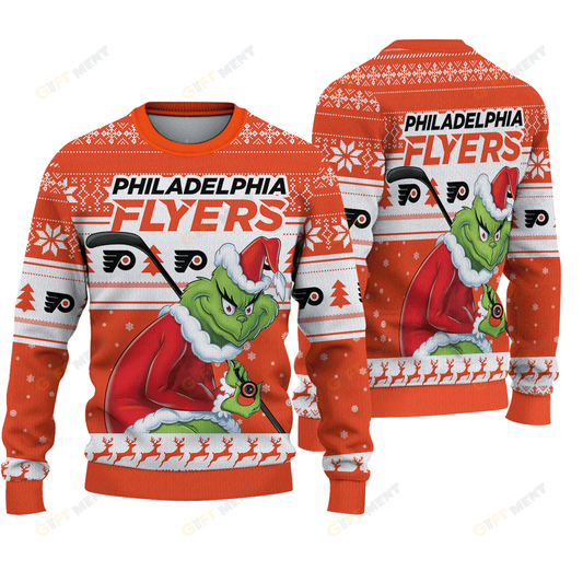 Premium Ugly Chritsmas Sweater For Fan Philadelphia Flyers Ugly Sweater  - 2024 Unique Ugly Xmas Jumper