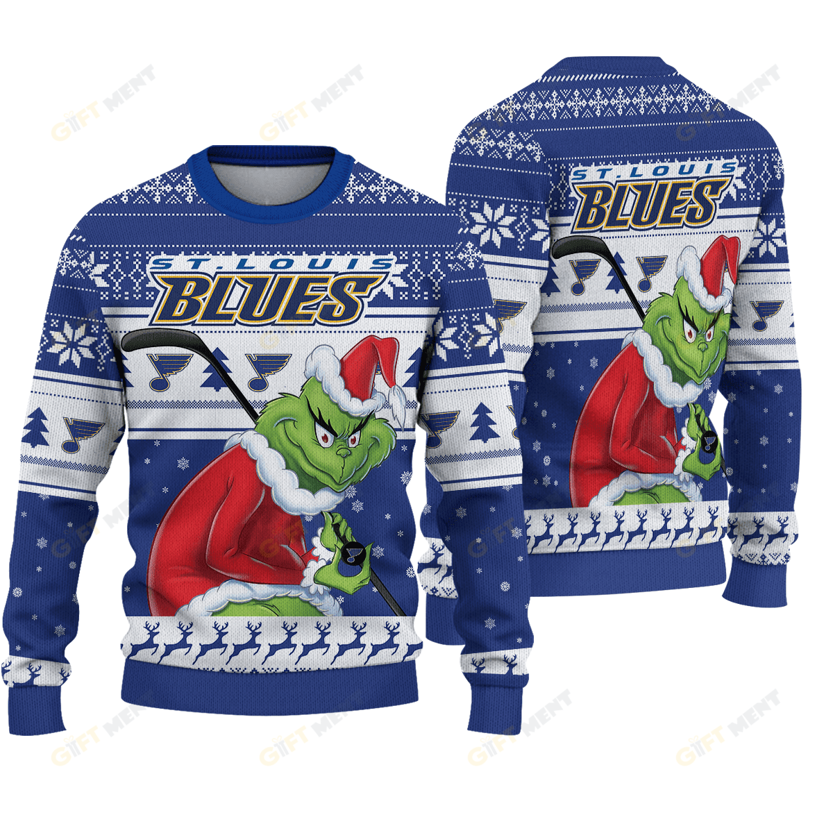 Premium Ugly Chritsmas Sweater For Fan St. Louis Blues Ugly Sweater  - 2024 Unique Ugly Xmas Jumper