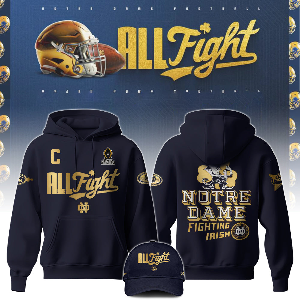 Premium Notre Dame Football Merch - Notre Dame Fighting Irish 2025 College Football Playoff Hoodie - Be Bold, Be Gold: Notre Dame Fan Wear!