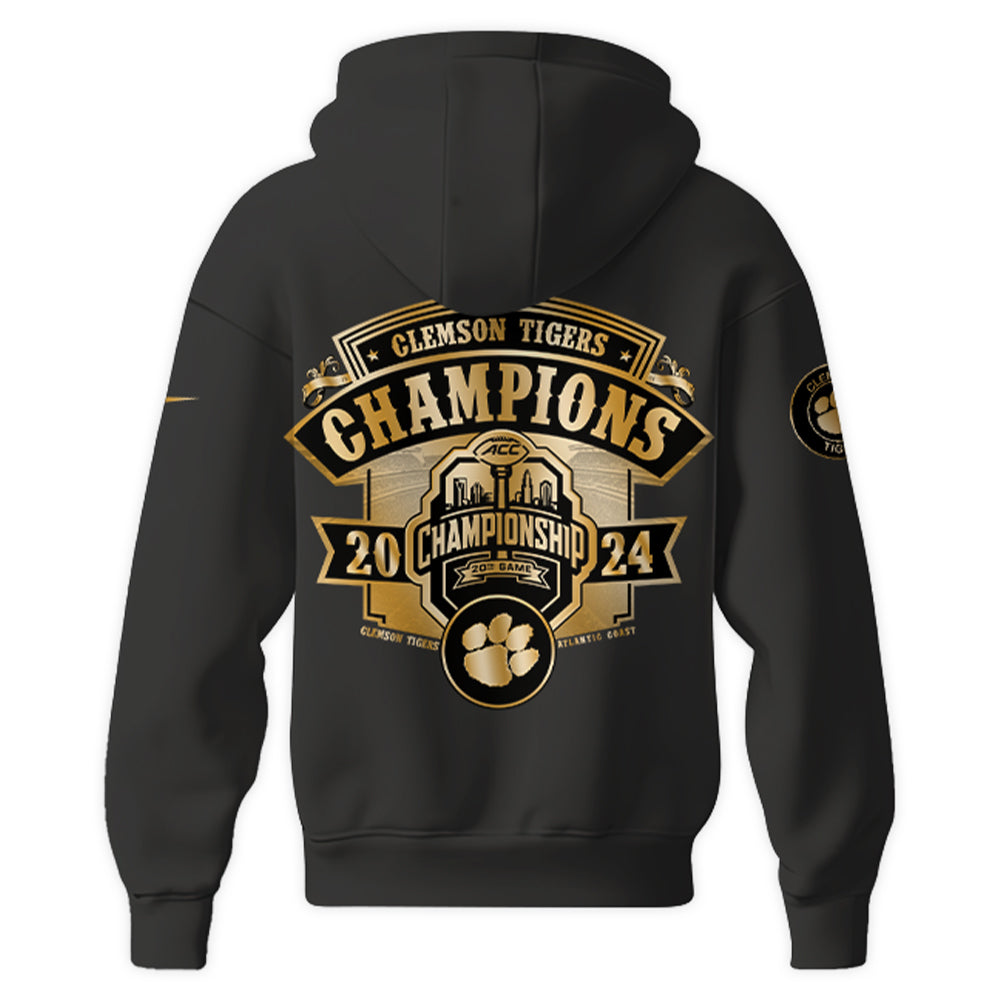 Premium Clemson Tigers Gear - Clemson Tigers Atlantic Coast Champions Limited Edition Hoodie 2024 - Unique Gift For Clemson Tigers Fan