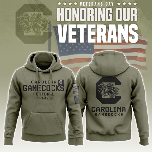 Premium South Carolina Gamecocks Gear - South Carolina Gamecocks 2024 Military Appreciation Club Pullover Hoodie