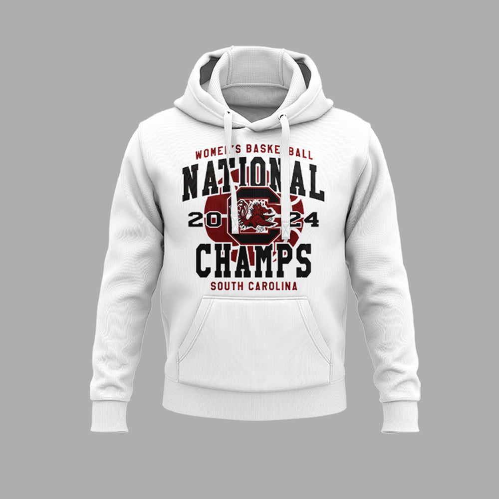 Premium South Carolina Gamecocks Gear - 2024 Womens National Basketball Championship Team Hoodie