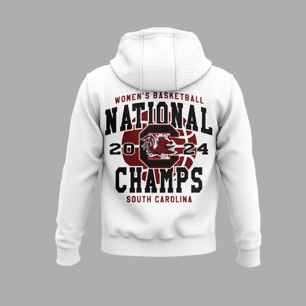 Premium South Carolina Gamecocks Gear - 2024 Womens National Basketball Championship Team Hoodie