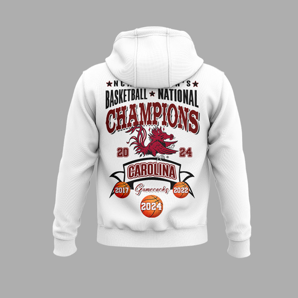 Premium South Carolina Gamecocks Gear - 2024 Womens National Basketball Championship Team Hoodie