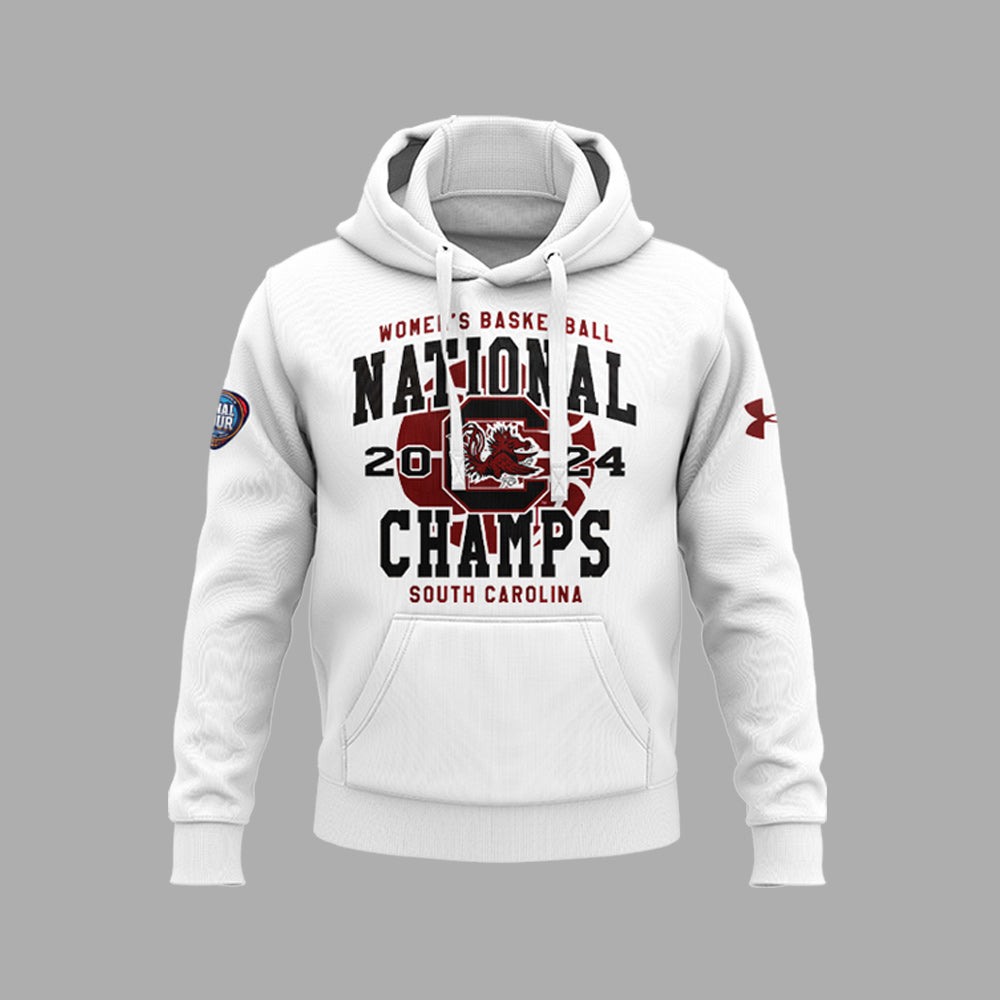 Premium South Carolina Gamecocks Gear - 2024 Womens National Basketball Championship Team Hoodie