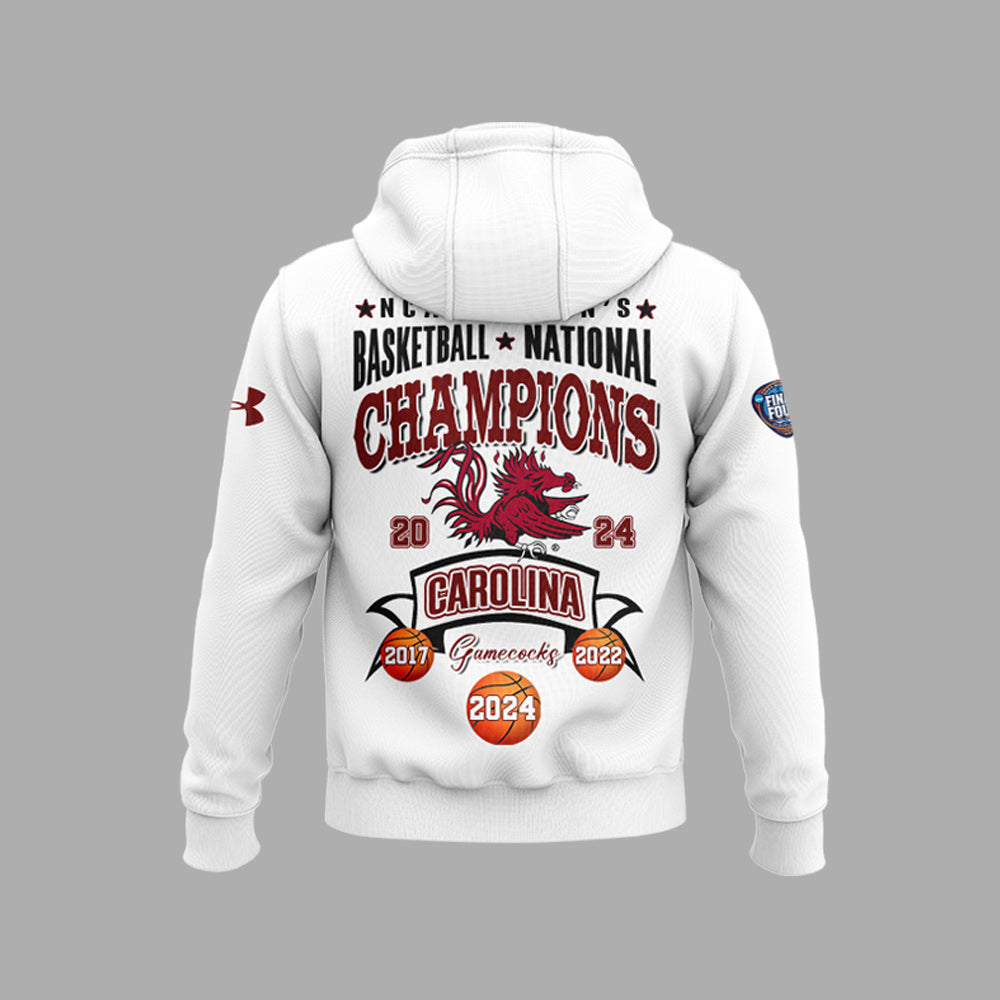 Premium South Carolina Gamecocks Gear - 2024 Womens National Basketball Championship Team Hoodie