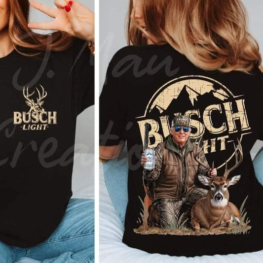 Premium Hunter Shirt With Busch Light Beer Black 2-Side , Hunting Shirt For Busch Light Lover, Hunting Shirt, Busch Light Shirt, Christmas Gift, Men's Gift