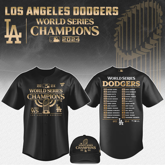 2024 Premium Los Angeles Dodgers Jersey - LA Dodgers World Series Champions Jersey | Jogger | Cap Combo - Unique Christmas Gift For Real Fan LAD02 - LA Dodger Baseball Jersey