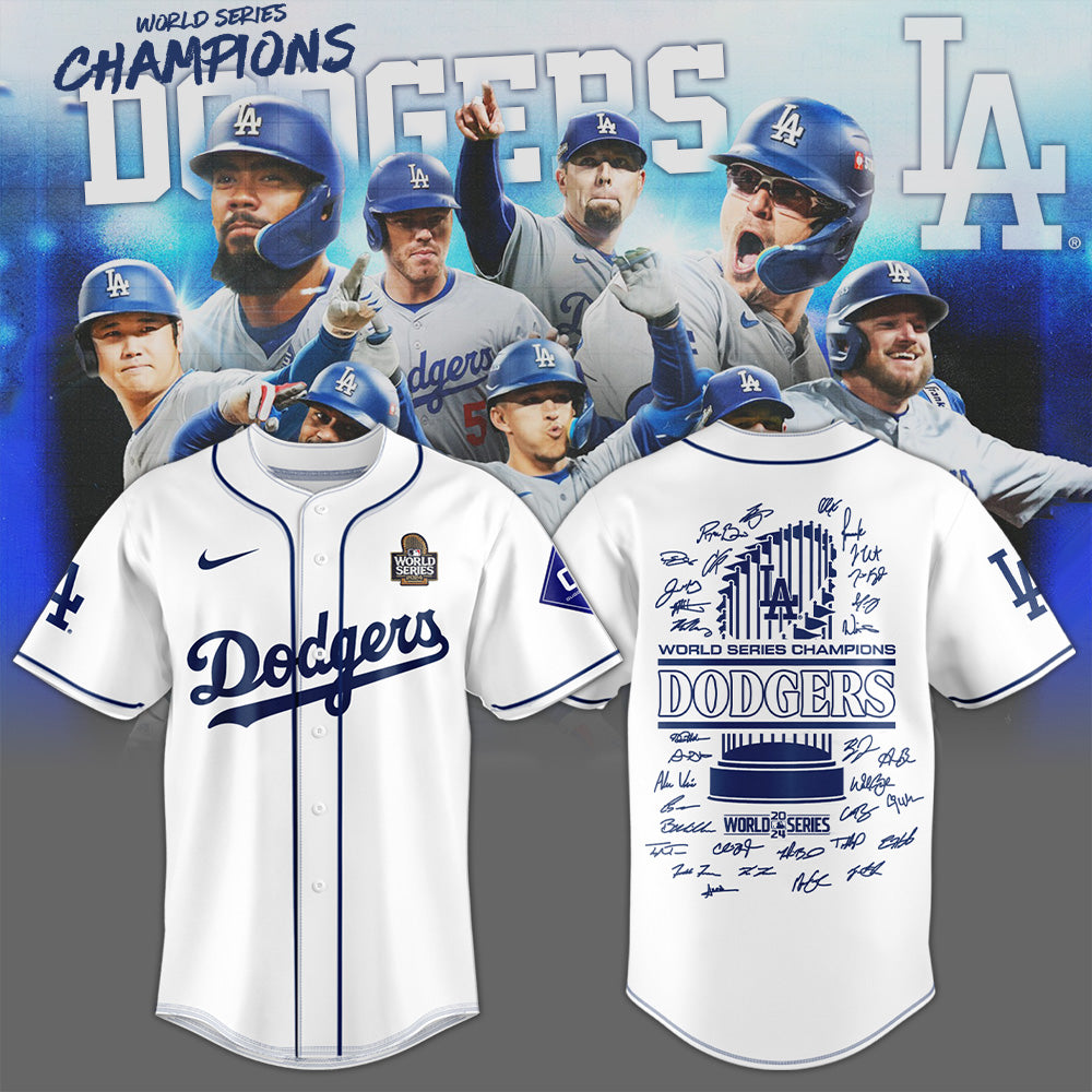 2024 Premium Los Angeles Dodgers Jersey - LA Dodgers World Series Champions Jersey | Jogger | Cap Combo - Unique Christmas Gift For Real Fan LAD01 - LA Dodger Baseball Jersey