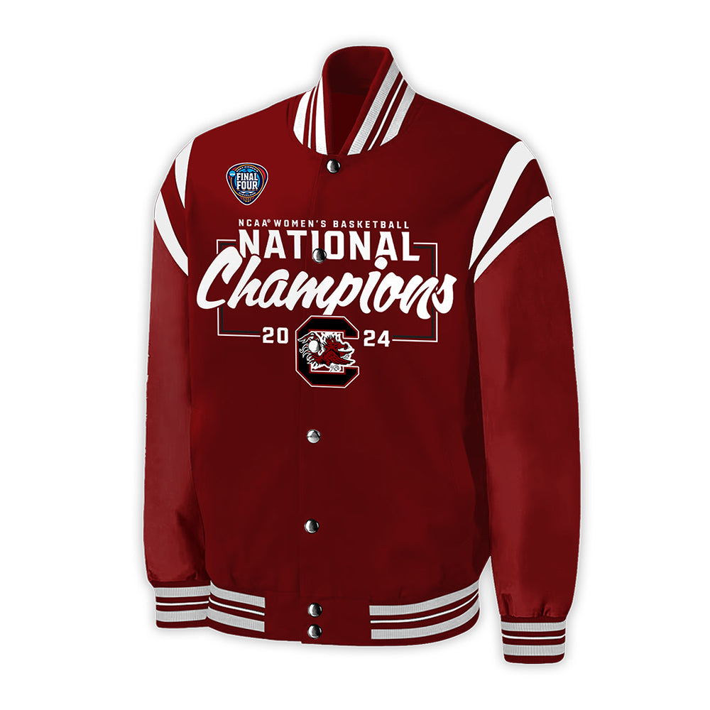 Premium South Carolina Gamecocks Gear - 2024 Women Basketball National Championship Team Bomber Jacket