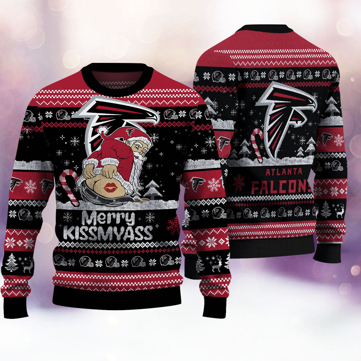 Atlanta Falcons Merrykissmyass Knitted Sweater