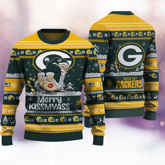 Green Bay Packers Merrykissmyass Knitted Sweater